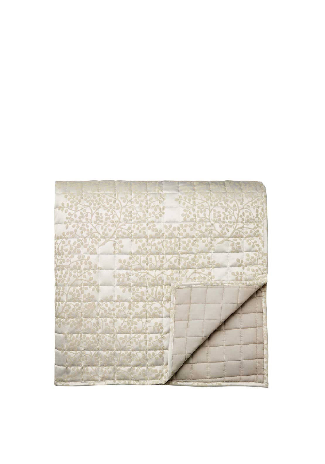 Sanderson Lindos Quilted Bedspread 265 x 260cm, Linen