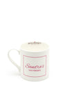 Sandra’s 5@5 Friends Mug, White & Pink