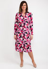 Sandwich Leopard Print Shirt Dress, Pink Multi
