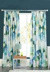 Bluebell Gray Sanna Bay Lined Pencil Pleat Curtains, Multi