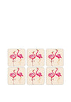 Sara Miller for Portmeirion Flamingo Coasters, Set of 6