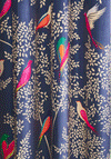 Sara Miller Smokey Birds Fully Lined Eyelet Curtains, Blue