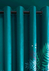 Sara Miller Heron Fully Lined Eyelet Curtains, Teal