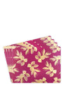 Sara Miller Etched Leaves Set of 4 Placemats, Pink