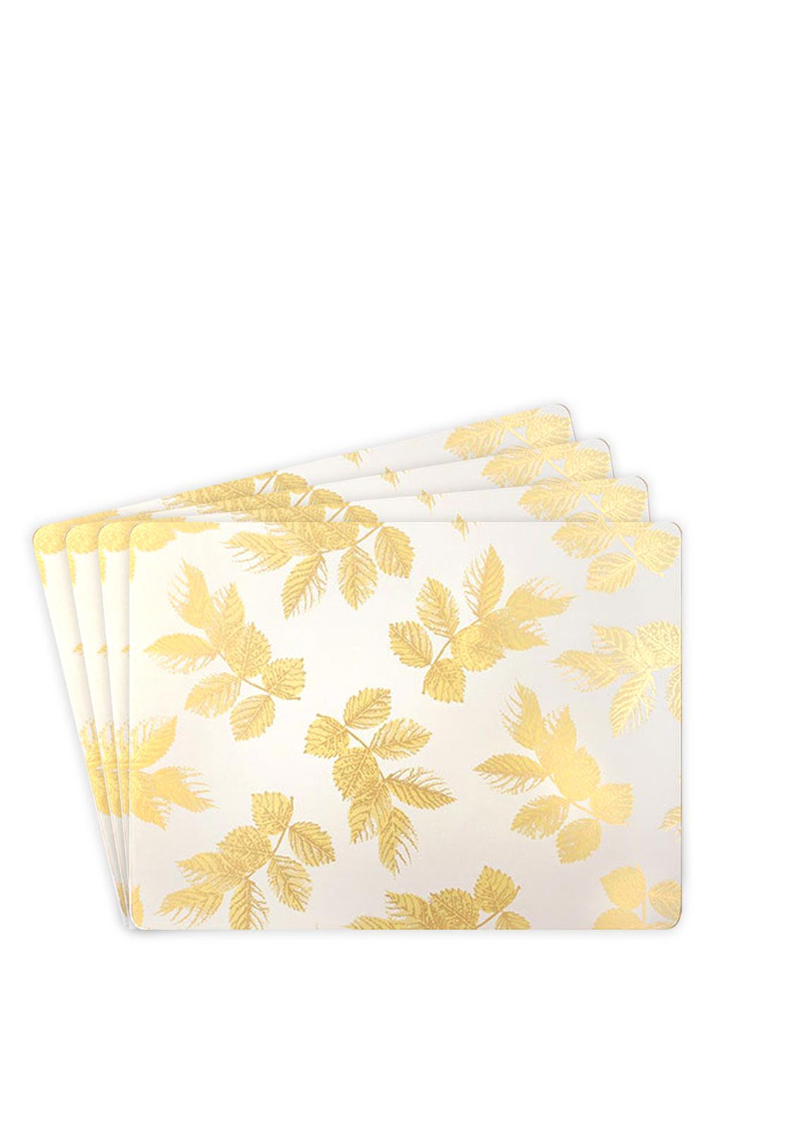 Sara Miller Etched Leaves Set of 4 Placemats, Cream McElhinneys