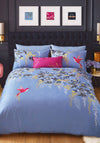 Sara Miller Humming Birds Duvet Cover & Pillowcase Set, Light Blue