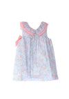 Sardon Girl V-neck Floral Dress, Blue