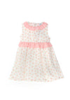 Sardon Baby Girl Floral Sleeveless Dress, Pink