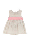 Sardon Baby Girl Floral Frill Sleeveless Dress and Pant Set, Pink