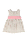 Sardon Baby Girl Floral Frill Sleeveless Dress and Pant Set, Pink