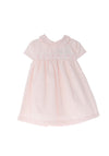 Sardon Baby Girl Stripe Short Sleeve Dress, Pink