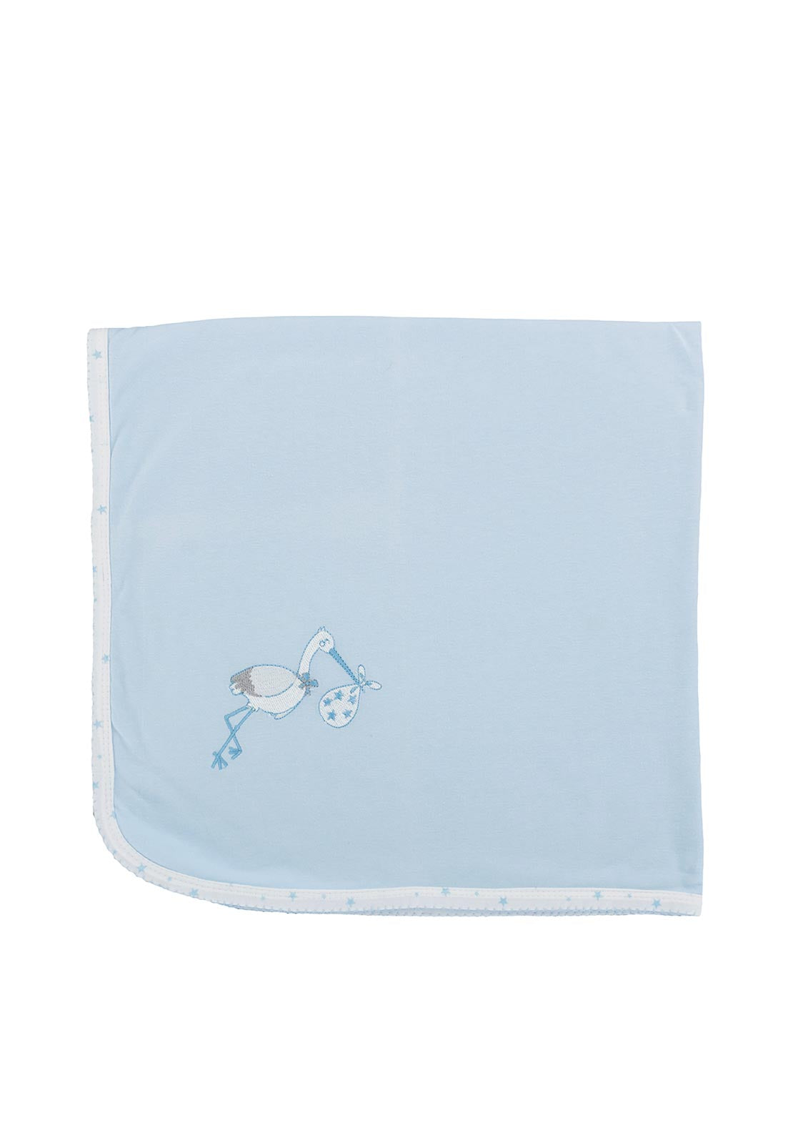 Sardon Baby Boys Stork Gift Box Blanket, Blue