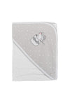 Sardon Baby Cat Towel and Bib Gift Set, Grey