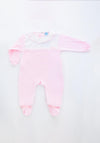 Sardon Baby Girl Frill Collar Bodysuit, Pink