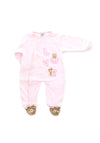 Sardon Baby Girl Gingham Detail Bodysuit, Pink