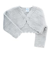 Sardon Baby Girls Knit Bolero Cardigan, Grey