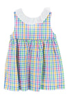 Sardon Baby Girls Gingham Dress, Multi