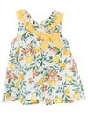 Sardon Baby Girls Lemon Dress, White