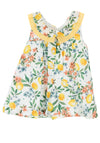 Sardon Baby Girls Lemon Dress, White