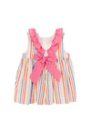 Sardon Girl Striped Bow Dress, Multi