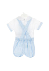 Sardon Boy Dotty Dungaree & Shirt Set, Blue
