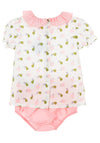 Sardon Baby Girls Frill Fruit Top and Bottoms, White