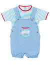 Sardon Baby Boys Stripe Romper Set, Blue