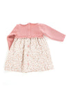 Sardon Baby Girls Knit Floral Dress, Pink