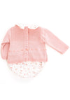 Sardon Baby Girls Knit Top and Bloomers Set, Pink