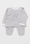 Sardon Baby Girls Elephant Top and Bottoms Set, Grey