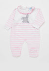 Sardon Baby Girls Bunny Bodysuit, White Pink