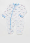 Sardon Baby Boys Car Bodysuit, White Blue