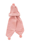 Sardon Baby Knitted Hat with Ear Warmers, Blush Pink