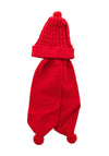 Sardon Baby Knitted Hat with Ear Warmers, Red