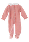 Sardon Baby Knitted Lace Detail Bodysuit, Blush Pink