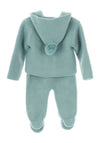 Sardon Baby Knitted Long Sleeve Jacket and Bottoms Set, Teal
