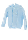 Sardon Baby Knitted Jacket With Hood, Blue