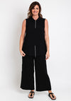 Ever Sassy Zipped Sleeveless Top, Black
