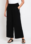 Ever Sassy Wide Leg Linen Trousers, Black