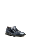 Suave Anika Leather Side Zip Comfort Shoes, Navy