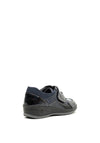 Suave Lynne Patent Leather Velcro Strap Comfort Shoes, Navy