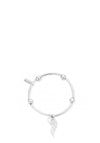 ChloBo Noodle Ball Open Heart & Angel Wing Bracelet, Silver