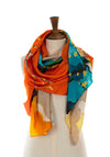 The Serafina Collection Oriental Flower Scarf, Orange