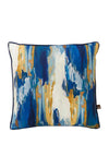 Scatter Box Brindle Cushion, Blue & Ochre