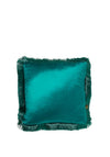 Scatterbox Lexi Velvet Fringed 43 x 43cm Feather Filled Cushion, Teal
