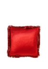 Scatterbox Lexi Velvet Fringed 43 x 43cm Feather Filled Cushion, Terra