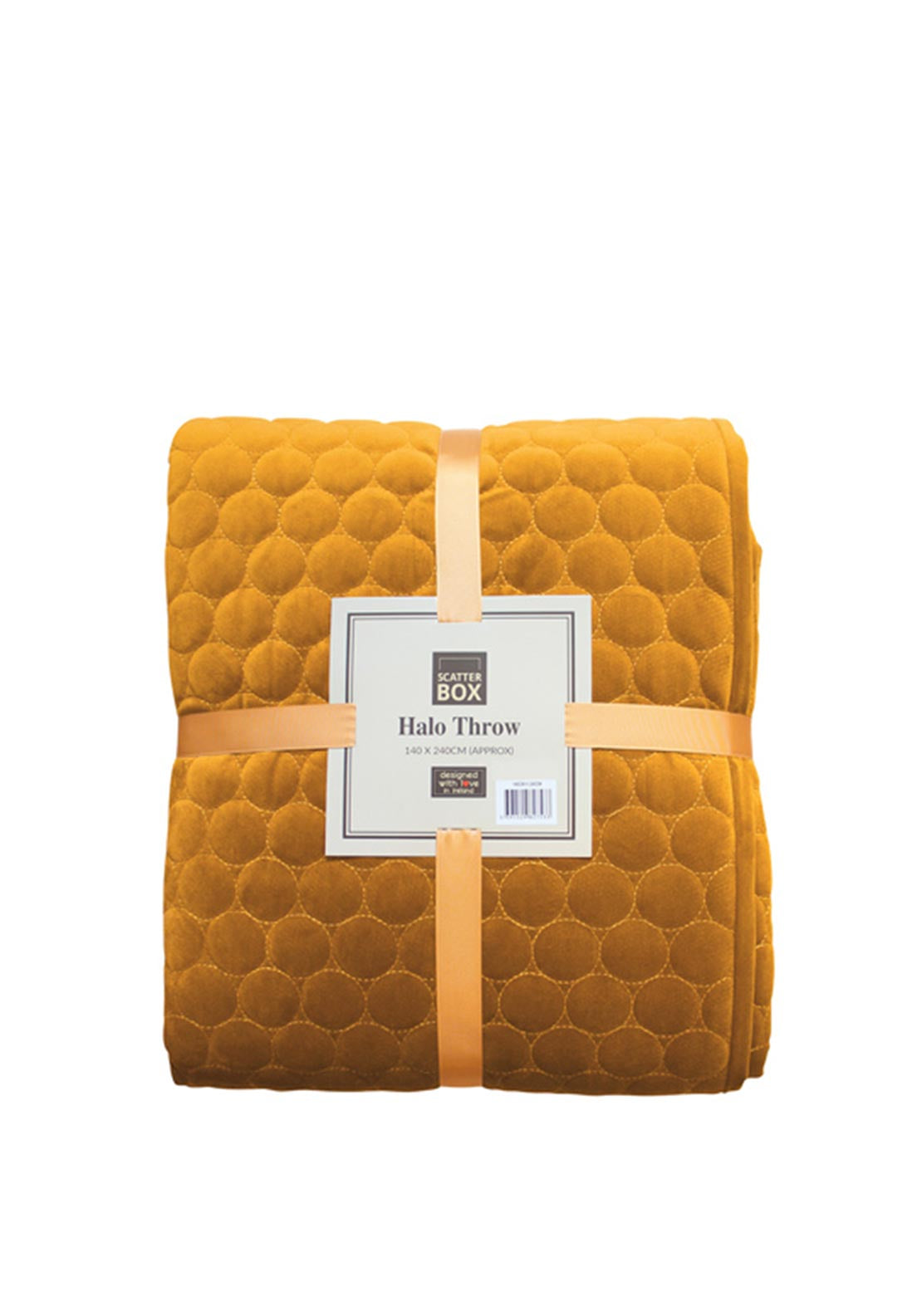 Scatterbox Halo Velvet Throw, Ochre