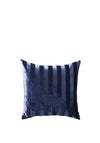 Scatterbox Louis Velvet Striped Cushion 43x43cm, Blue