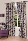 Scatterbox Freya Floral Eyelet Curtains, Purple Multi