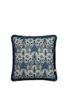Scatterbox Fringed Noveau Feather Cushion, Navy